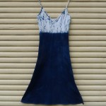 Long Dress Size S Organic Cotton Indigo Dyed Shibori 27