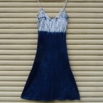 Long Dress Size S Organic Cotton Indigo Dyed Shibori 27