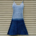 Long Dress Size S Organic Cotton Indigo Dyed Shibori 28