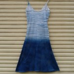 Long Dress Size S Organic Cotton Indigo Dyed Shibori 28