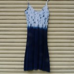 Long Dress Size M Organic Cotton Indigo Dyed Shibori 30