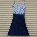 Long Dress Size M Organic Cotton Indigo Dyed Shibori 30