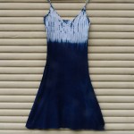 Long Dress Size M Organic Cotton Indigo Dyed Shibori 31