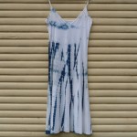 Long Dress Size M Organic Cotton Indigo Dyed Shibori 32