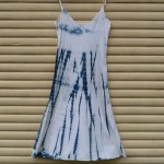 Long Dress Size M Organic Cotton Indigo Dyed Shibori 32