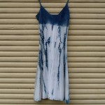 Long Dress Size L Organic Cotton Indigo Dyed Shibori 33