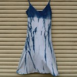 Long Dress Size L Organic Cotton Indigo Dyed Shibori 33