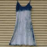 Long Dress Size L Organic Cotton Indigo Dyed Shibori 33