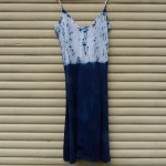 Long Dress Size L Organic Cotton Indigo Dyed Shibori 34