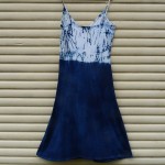 Long Dress Size L Organic Cotton Indigo Dyed Shibori 34