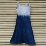 Long Dress Size L Organic Cotton Indigo Dyed Shibori 36