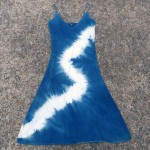 Long Dress Size S Organic Cotton Indigo Dyed Shibori 40