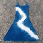 Long Dress Size S Organic Cotton Indigo Dyed Shibori 40