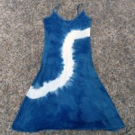 Long Dress Size M Organic Cotton Indigo Dyed Shibori 41