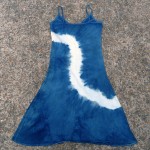 Long Dress Size M Organic Cotton Indigo Dyed Shibori 41