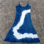 Long Dress Size M Organic Cotton Indigo Dyed Shibori 42