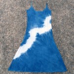 Long Dress Size M Organic Cotton Indigo Dyed Shibori 43