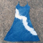 Long Dress Size M Organic Cotton Indigo Dyed Shibori 43