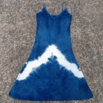 Long Dress Size M Organic Cotton Indigo Dyed Shibori 44