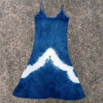 Long Dress Size M Organic Cotton Indigo Dyed Shibori 44