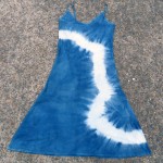 Long Dress Size L Organic Cotton Indigo Dyed Shibori 46