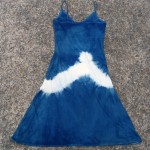 Long Dress Size L Organic Cotton Indigo Dyed Shibori 47