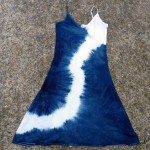 Long Dress Size L Organic Cotton Indigo Dyed Shibori 48