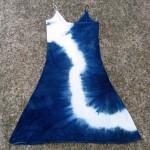 Long Dress Size L Organic Cotton Indigo Dyed Shibori 48