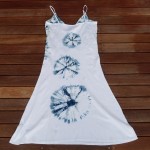 Long Dress Size L Organic Cotton Indigo Dyed Shibori 49