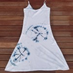 Long Dress Size L Organic Cotton Indigo Dyed Shibori 50