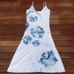 Long Dress Size S Organic Cotton Indigo Dyed Shibori 57