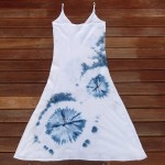 Long Dress Size S Organic Cotton Indigo Dyed Shibori 57