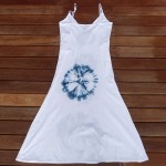 Long Dress Size S Organic Cotton Indigo Dyed Shibori 58