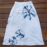 Long Skirt Size S Organic Cotton Indigo Dyed Shibori 01