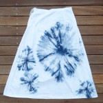 Long Skirt Size M Organic Cotton Indigo Dyed Shibori 05