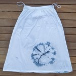 Long Skirt Size M Organic Cotton Indigo Dyed Shibori 07