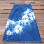 Long Skirt Size M Organic Cotton Indigo Dyed Shibori 08