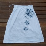 Long Skirt Size L Organic Cotton Indigo Dyed Shibori 12