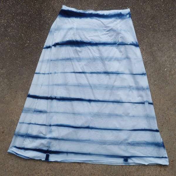 Long Skirt Size M Organic Cotton Indigo Dyed Shibori 15