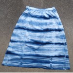 Long Skirt Size L Organic Cotton Indigo Dyed Shibori 18