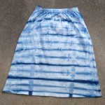 Long Skirt Size L Organic Cotton Indigo Dyed Shibori 21