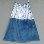 Long Skirt Size S Organic Cotton Indigo Dyed Shibori 26