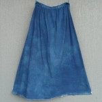 Long Skirt Size S Organic Cotton Indigo Dyed Shibori 27