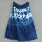 Long Skirt Size L Organic Cotton Indigo Dyed Shibori 32