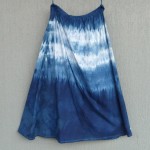 Long Skirt Size L Organic Cotton Indigo Dyed Shibori 32