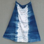 Long Skirt Size L Organic Cotton Indigo Dyed Shibori 33