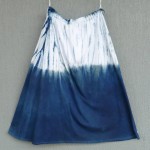 Long Skirt Size L Organic Cotton Indigo Dyed Shibori 34