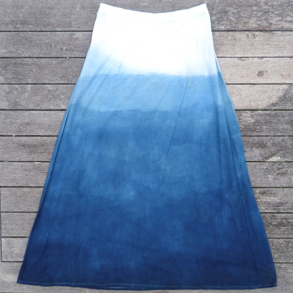 Long Skirt Size S Organic Cotton Indigo Dyed Shibori 37