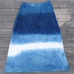 Long Skirt Size S Organic Cotton Indigo Dyed Shibori 38