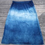 Long Skirt Size M Organic Cotton Indigo Dyed Shibori 40